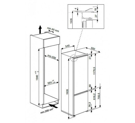 მაცივარი Hotpoint-Ariston BCB 8020 AA F C